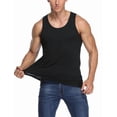 thumbnail image 3 of ANLIQI Men's Tank Top Rayon Made from Bamboo Undershirts Tank Shirt Crew Neck A-Shirt for Men (3 Pack Black, M), 3 of 6
