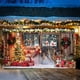 thumbnail image 5 of Fondo de garaje navideño | Telón de fondo para fotografía navideña de 400 x 180 cm | Tela de poliéster multicolor para colgar en fiestas y decoración festiva, 5 of 5