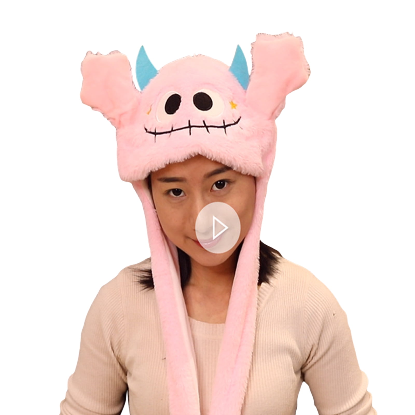 MOVING JUMPING HAT Party Ear Moving Costume Plush Rabbit Moving Hat