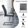 thumbnail image 4 of 8 PCS Gray Faux Leather Dining Room Chairs with Metal Legs, Living Room Chairs with Padded Seats,Side Chairs for Kitchen and Bedroom, 4 of 7