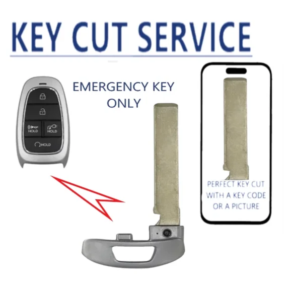 KEY CUT SERVICE   2021 - 2024 Hyundai Emergency Key - KK12 81996-S1030