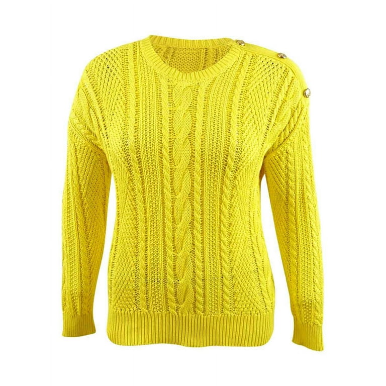 Lauren Ralph Lauren Women's Plus Size Aran-Knit Cotton Sweater (1X