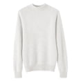 thumbnail image 3 of Comdrip Womens Sweaters Pullovers, Women's Round Neck Loose Versatile Solid Color Long Sleeve Pullover Chunky Knitted Sweater Comfy Sweaters for Women White 2XL, 3 of 9
