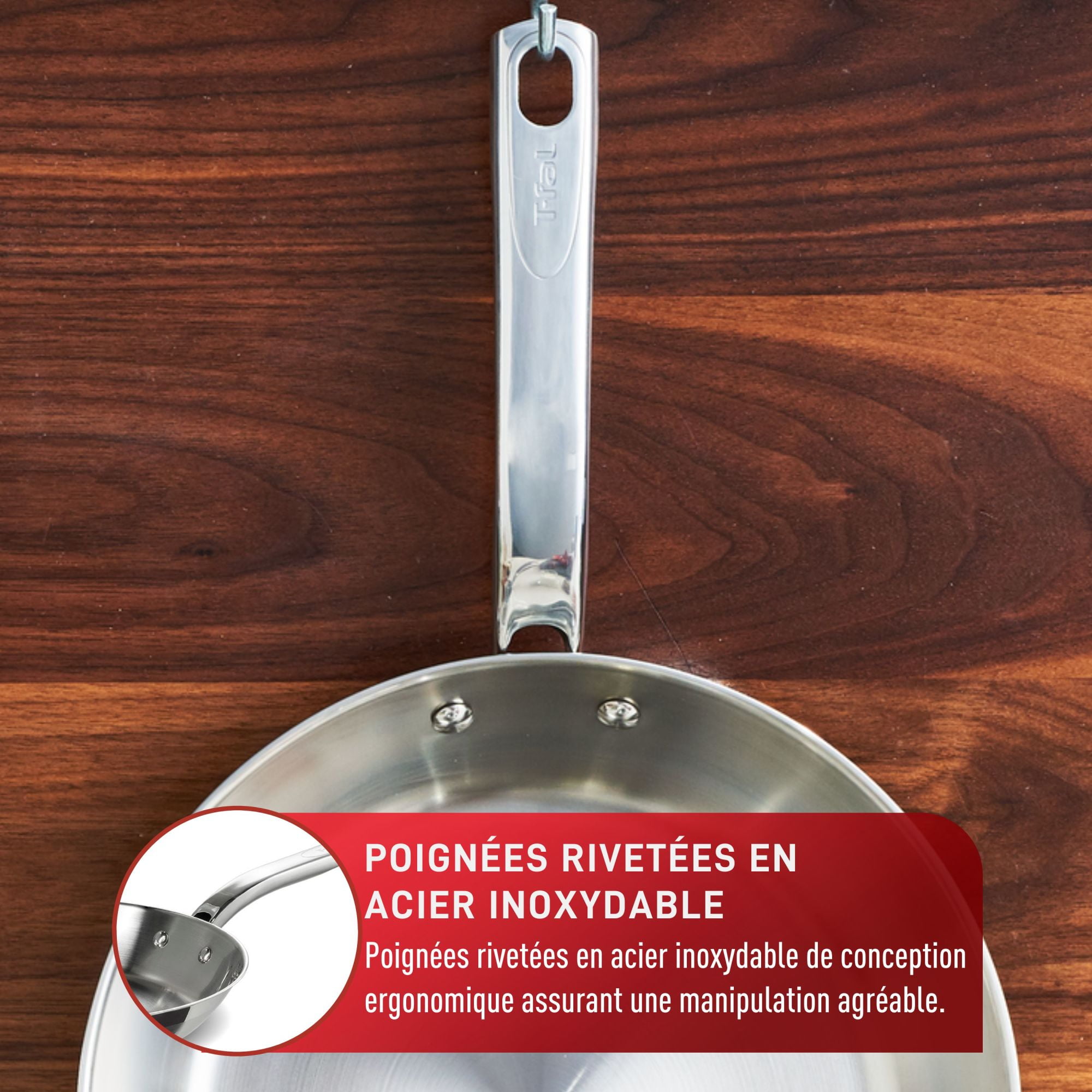 T-fal Stainless Steel 20 cm/ 8" Frypan