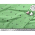 thumbnail image 2 of Soimoi Green Japan Crepe Satin Fabric Infographics Education Theme Print Sewing Fabric Yard 42 Inch Wide, 2 of 3