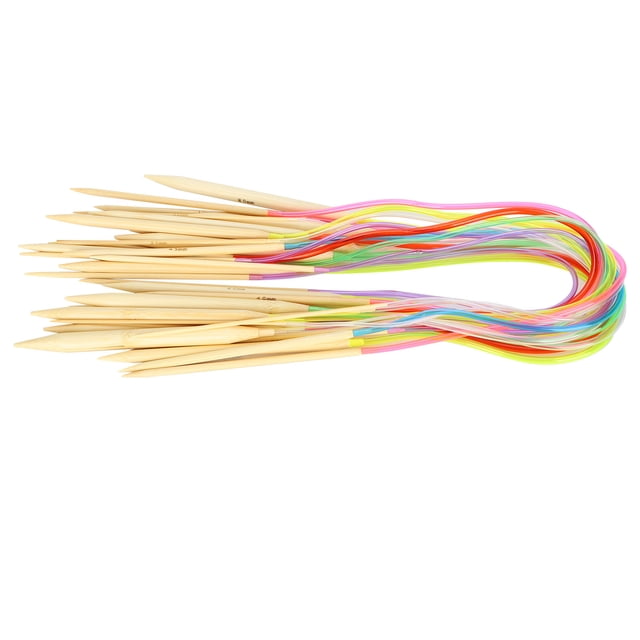 Double End Tube Needles,18Pcs Circular Needle DoublePoint Bamboo Needles Flexible Tube Needle Unmatched Quality