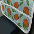 thumbnail image 3 of Tangerine Microwave Oven Cover, Organic and Fresh Mandarin Fruits with Leaves Pattern, Water Resistant Organizer with Pockets for Kitchen, 36" x 12", Vermilion Pale Blue, by Ambesonne, 3 of 4