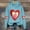 Blue, variant on Women's Oversized Cute Heart Hoodie, Oversized Fuzzy Heart Hoodie Fuzzy Heart Graphic Hoodie Fuzzy Heart Casual Long Sleeve Hoodie Multiple Color Oversized Hoodie