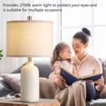 thumbnail image 3 of RORIA White Table Lamps Set of 2, 21" Modern Ceramic Bedside Lamps, Suitable for the Living Room, Bedroom Nightstands, and Office (Bulbs Included), 3 of 8