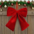 thumbnail image 4 of Christmas Tree Decorations Velvet Burgundy Bows Christmas Ornaments Hanging Christmas Tree Decorations Bows Pendants Indoor Outdoor Christmas Party Decorations for Home Gifts (L), 4 of 6