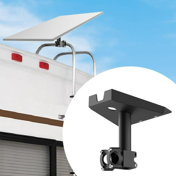 Starlink Gen 3 Ladder Mount Bracket – Heavy-Duty Roof Rack Clamp Mount for RV Ladders – Weatherproof Anti-Rust Coated Metal – Fits 0.8"–1.17" Rungs – Stable Starlink Internet Setup On-the-Go