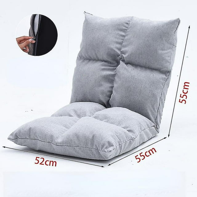 Chaise de Sol Japonaise Pliante Réglable, Fauteuil de Repos, Chaise de Sol de Jeu, Chaise Longue Rembourrée, Fauteuil Inclinable Doux avec Soutien Dorsal Ns2