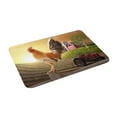 thumbnail image 2 of Fotbe Extra Durable Door Mat - Dirt Trapping Outdoor Welcome Mats - Non-Slip Outdoor Door Mats - Low Profile Front Door Mat - Indoor (16" x 24", Country Farm Morning Rooster ), 2 of 8