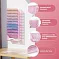 thumbnail image 3 of Archivador de pared Marbrasse de 11 niveles para colgar en metal rosa, 3 of 7