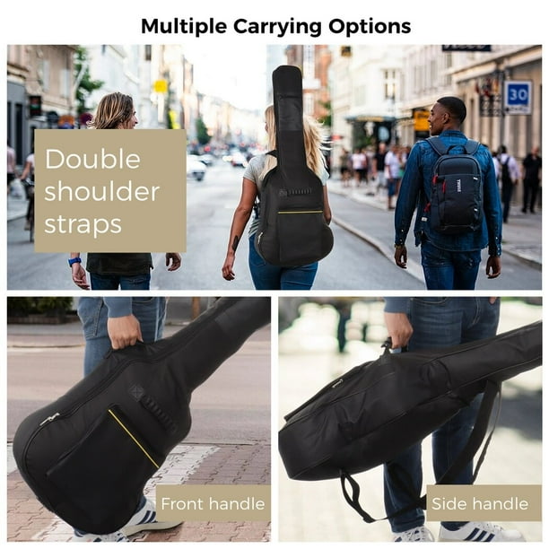 2 Pcs Guitar Accessory Kit 40 41 Inch Guitar Gig Bag with Adjustable Guitar Strap for Yamaha FS800 Shockproof Padded Acoustic Classical Guitar Carry Bag Water Resistant Fabric Walmart Business Supplie...
