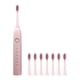 thumbnail image 2 of Juego de Cepillo de Dientes Eléctrico - 8 Cabezales, 6 Modos de Limpieza, Impermeable IPX7, Mejorado, Larga Vida, Carga Rápida, Rosa, 2 of 9