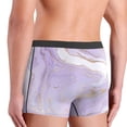 thumbnail image 4 of Men's Boxer Briefs, Lavender Glitter Foil Stripes Soft Comfy Mens Underwear Boxer Briefs Breathable With Widen Waist, 4 of 7