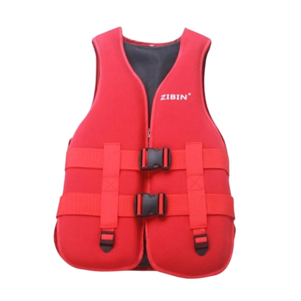 Chaleco salvavidas,Chaleco salvavidas chaleco neopreno niños adultos,Chaleco de natación Chaleco flotante Flotador de agua Flotabilidad,Traje de supervivencia para aprender a nadar Rojo XL