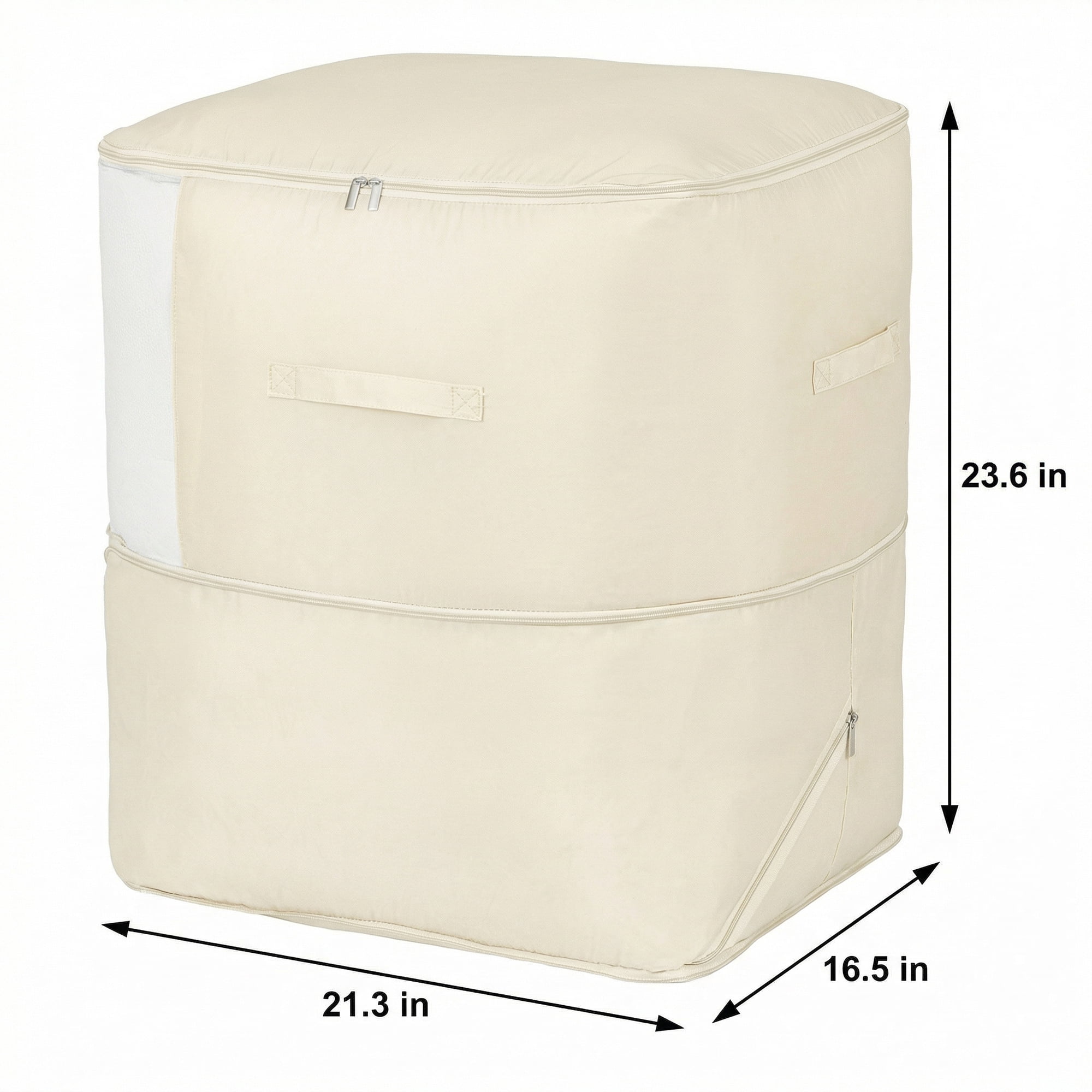 Unique Bargains 1Pc Clothes Expandable Storage Bag Beige 21.3*16.5*23.6in