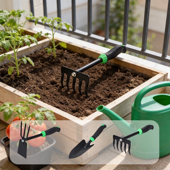 Garden Tool Set, Garden Tools For Gardening, Gardening Hand Tools, Quenched Steel Hand Rake For Household Flower Planting Vegetable Cultivation