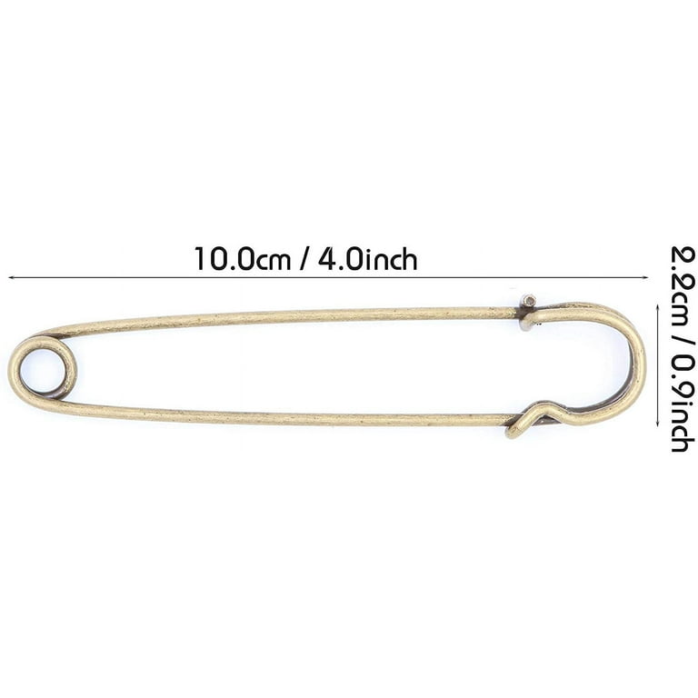 Wuuycoky White 100mm Length Large Safety Pin Safety Blanket Pin Pack of 10