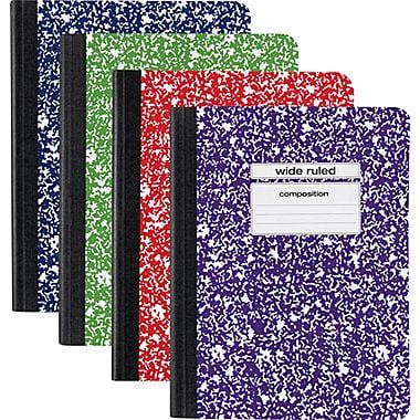 Staples Wide Rule Composition Book Assorted Colors 9 3 4