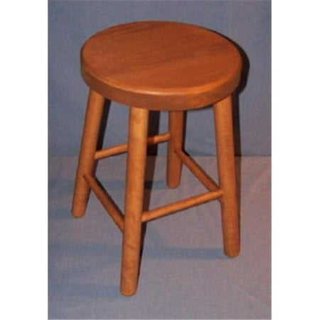 - THE PUZZLE-MAN TOYS W-2470 Functional Wooden Furniture - Stool - Kitchen/Bar 4 Legged - 11 in. Dia. Seat & 17 in. Tall