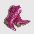 thumbnail image 7 of Leozcaa Cowboy Boots for Women Pointy Toe Cowgirl Boot Mid Calf Western Boots with Chunky Heel Fashion, 7 of 7