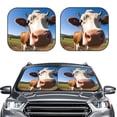 thumbnail image 2 of Saiise Blue Sky Meadow Cute Cow for Foldable Car Sun Shades (2-Pack) Offer Sun Protection with an Easy-fold Design for Convenient Windshield Shading-Large, 2 of 6