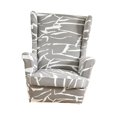 thumbnail image 3 of AMLESO Nonslip Wingback Chair Cover Washable Modern Reusable 1 Seater Polyester Stretch Light Grey, 3 of 8