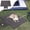 Gray, variant on Foldable Outdoor Pet Mat, Water Repellent and Scratch Resistant Dog Travel Bed, Lightweight Double-Sided Portable Cat Blanket with Carry Handle for Camping, Beach, and Picnic