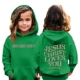 thumbnail image 2 of Grblisyd JESUS CHRIST LOVES YOU Hoodie for Teen Girls Comfrt Christian Graphic Hoodies Forgiven Hoodie Graphic Hoodies Long Sleeve Teen Girl Clothes Green 130, 2 of 6