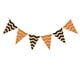 thumbnail image 1 of KAKOWELY Banderín con estampado de rayas onduladas de colores, decoración de Halloween, suministros para fiestas, banderines elegantes de lino, decoración de pared, 1 of 4