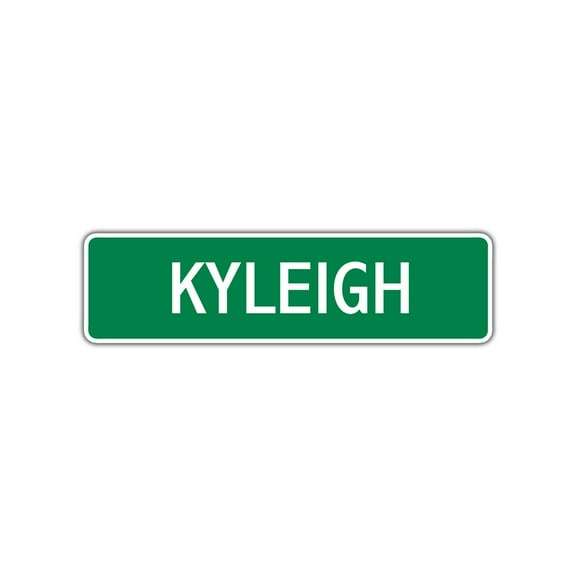 Kyleigh Girls Children Name Letter Printed Plaque Decoration Indoor Outdoor Unique Label Wall Novelty Aluminum Metal Sign 4"x13.5"