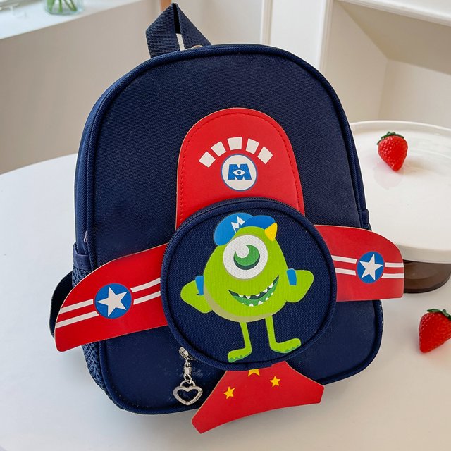 Mochila de avión para niños, dibujos animados de animales, lindo y cómodo bolso preescolar (negro) Sywqhk Para Estrenar