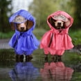 thumbnail image 4 of Dog Raincoats Pet Hooded Raincoats 4Leg Rainjackets Reflective Dog Clothes Skin Friendly Rainy Wear with Detachable, 4 of 9
