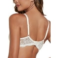 thumbnail image 7 of Deyllo Women's Lace Push Up Padded Plunge Add Cups Underwire Lift Up Bra, Ivory 36B, 7 of 7