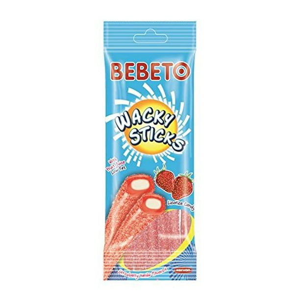 Bebeto Wacky Sticks Strawberry Vanilla Flavored Licorice Candy Sticks With Fruit Juice And Cream Filling 4 Oz Pack Of 6 Walmart Com Walmart Com
