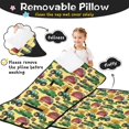 thumbnail image 3 of Tractor and Barns Cream Pattern Teens Toddler Nap Mat with Pillow, Sleeping Mat Bag for Preschool Daycare 60"x20", 3 of 6