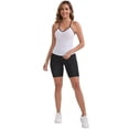 thumbnail image 5 of DARING DIVA Women's Colorblock Ice Silk Spaghetti Straps V Neck Tank Top S White, 5 of 6