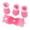 Pink, variant on Pzsbry Soft Silicone Cat Bathing Boots with Drain Holes, Anti-Scratch Paw Protectors for Grooming, 4 Pack