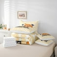 thumbnail image 5 of YST Happy Summer Travel Bedding Sets Yellow Leopard Print Comforter Set, 7-Piece Bed In A Bag, Twin Size, Polyester, 5 of 5