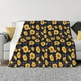 thumbnail image 1 of Fotbe Royal Blue Plaid Sunflower Manta de Franela con Estampado, Manta Ultrasuave para Cama, Sofá, Auto, Hipoalergénica y Antibolitas-60"x50", 1 of 6