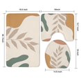 thumbnail image 3 of Brown Boho Plant Pattern Bathroom Rugs Sets 3 Piece,Toilet Cover Set,Absorbent Non Slip Bathroom Mats Sets with U-Shaped Contour Rug Toilet Rug Set, 3 of 5