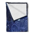 thumbnail image 2 of Magic Soft Flannel Fleece Throw Blanket, Abstract Night with Stars and Moon and Milky Way, Cozy Plush for Indoor and Outdoor Use, 60" x 80", Indigo Violet Blue, by Ambesonne, 2 of 5