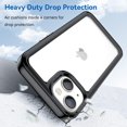 thumbnail image 6 of Case for iPhone 14 Case Slim Dropproof [Defend from Drop/Scratch/Slip/Fingerprint] Clear Acrylic Hard Back Soft TPU Bumper Hybrid Phone Cover for iPhone 14-Black, 6 of 16