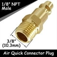 thumbnail image 5 of Rollbacks & More Brass Industrial Air Hose Connect Plug Compressor Pneumatic Coupler Fitting Adapter 1/8 Inch NPT Male-6PCS, 5 of 7