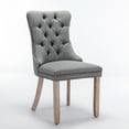 thumbnail image 5 of Miniyam Dining Chair Set of 2, High-end Tufted Contemporary Flax Upholstered, Gray, 5 of 8