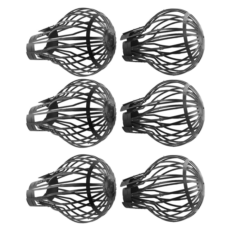 Gutter Downspout Filter Guard – 6-Pack, Flexible Plastic Drain Cover For Leaves & Debris, Tool-Free Installation