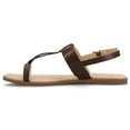 thumbnail image 2 of Journee Womens Gerra T-Strap Toe Ring Flat Sandals, 2 of 9